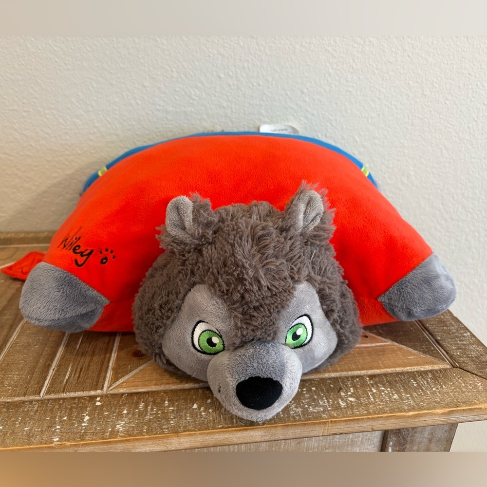 Pillow Pets Great Wolf Lodge 14” WILEY WOLF Plush Stuffed Animal Pillow RARE HTF